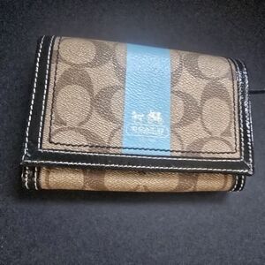 Coach Brown and Blue Wallet